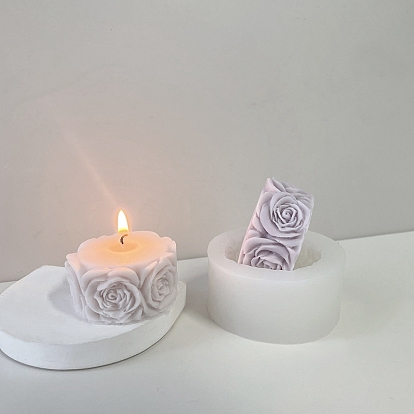 Valentine's Day Rose Scented Candle Food Grade Silicone Molds, Candle Making Molds, Aromatherapy Candle Mold
