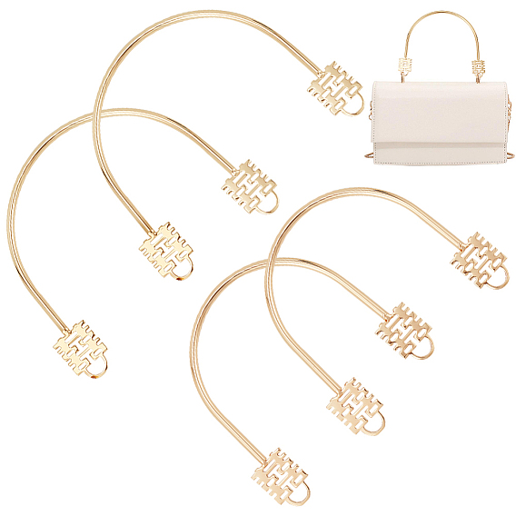 4шт 2 стиль ручки для сумок из сплава, с железной фурнитурой, для аксессуаров для замены сумок, арочная форма с китайским иероглифом двойное счастье для свадьбы