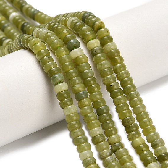 Натуральные китайские бусины из южного нефрита, рондель