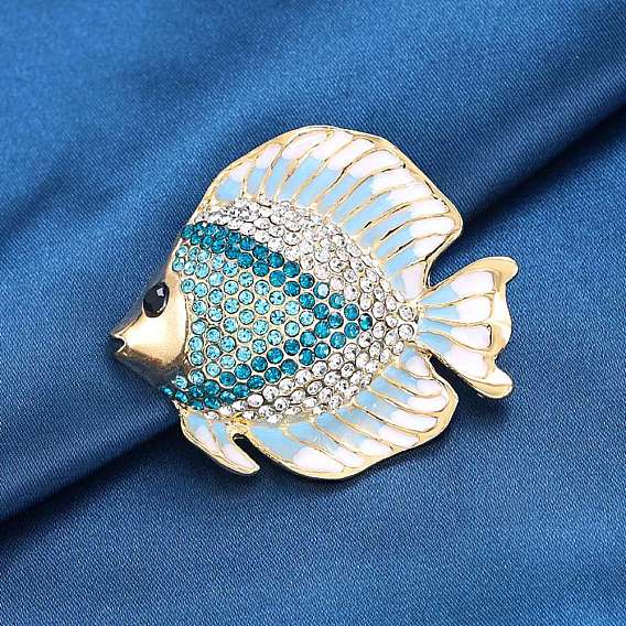 Булавки со стразами, булавки для лацканов одежды из сплава, тропических рыб
