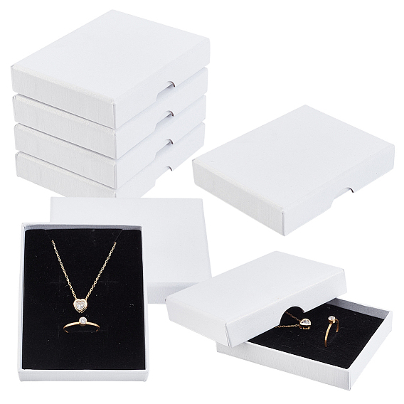 Paper Gift Packing Boxes with Lid, Rectangle