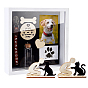 Présentoirs en MDF représentant des humains et des animaux, avec base, Colliers pour animaux de compagnie en plastique PP et polypropylène, bouteille à souhaits en verre transparent, grands pendentifs, pour la décoration de bureau à domicile