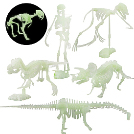Luminous Artificial Plastic Dinosaur Skeleton Model, Glow in The Dark, for Halloween Prank Prop Decoration