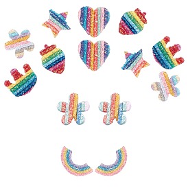 SUNNYCLUE Non Woven Fabric Costume Accessories, with Sequins/Paillettes and Plastic, Mixed Shapes