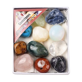 Nuggets Natural & Synthetic Mixed Gemstone Tumbled Polished Stones Collections, for Earth Science Teaching