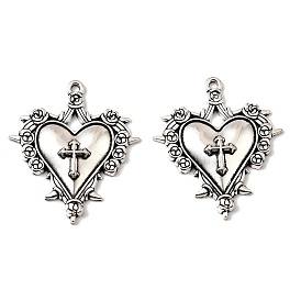 Готические тибетские подвески из сплава, сердце