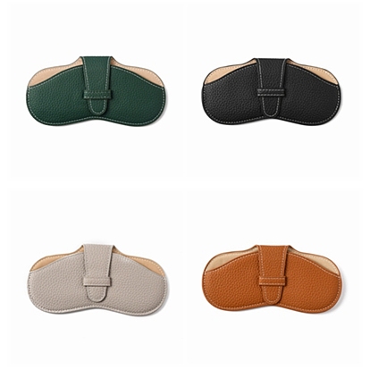 Estuche de anteojos de cuero pu, para anteojos, protector de gafas de sol