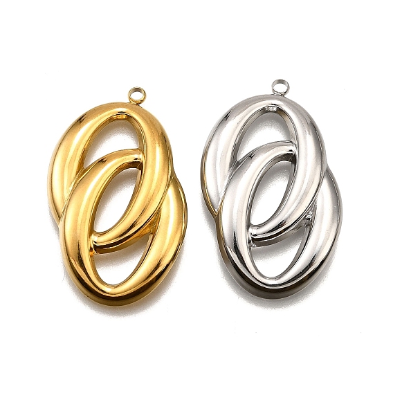 304 подвески из нержавеющей стали, двойной овальный брелок