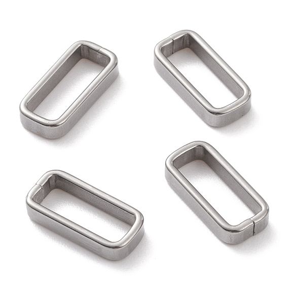 304 Stainless Steel Linking Rings, Rectangle