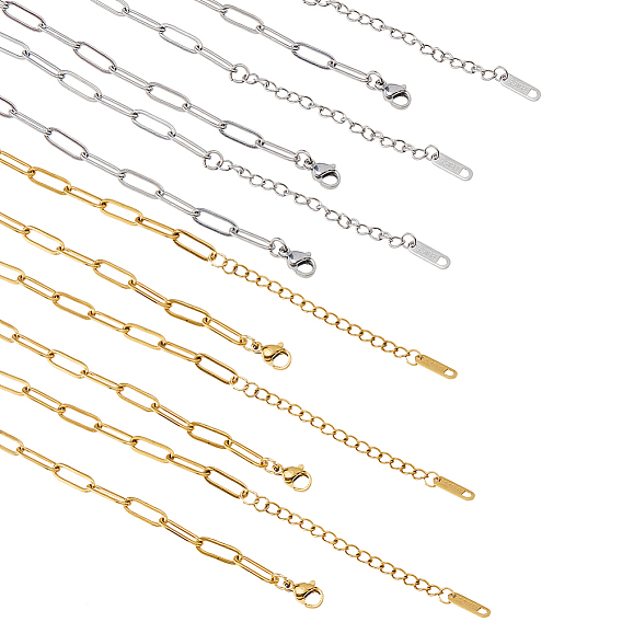 10 шт. 2 цвета 316l хирургическая нержавеющая сталь скрепки цепи ожерелья, Сплав с застежками когтя омара