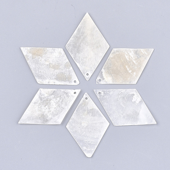 Capiz Shell Pendants, Rhombus