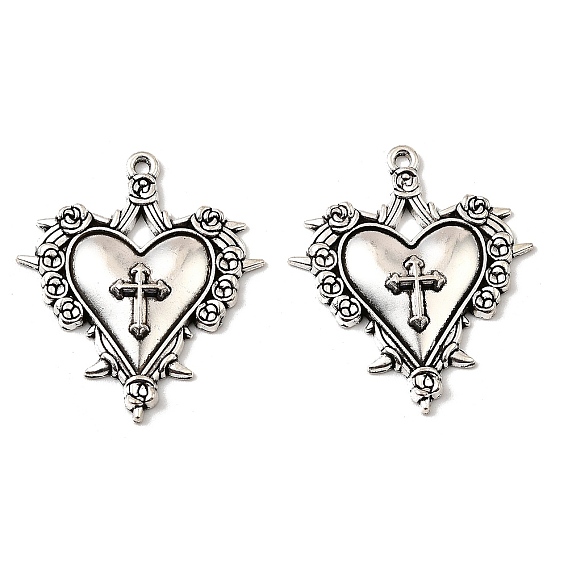 Готические тибетские подвески из сплава, сердце