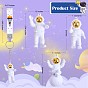 3Pcs Astronaut Keychain Cute Space Keychain for Backpack Wallet Car Keychain Decoration Children's Space Party Favors