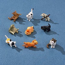 9 Pieces 3D Resin Cat Charm Pendant Cute Resin Animal Pendant Mixed Shape for Jewelry Keychain Bag Decorated Making Crafts