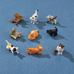 9 Pieces 3D Resin Cat Charm Pendant Cute Resin Animal Pendant Mixed Shape for Jewelry Keychain Bag Decorated Making Crafts
