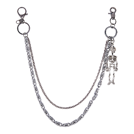 1Двухслойные цепочки со скелетом из поликарбонатного сплава для джинсовых брюк