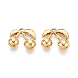 304 подвески из нержавеющей стали в форме вишни, ионное покрытие (ip)