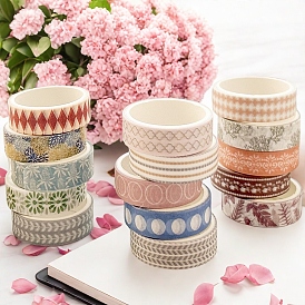 Washi Tape Cute Printed Patterns Decorative Tapes, for Arts, DIY Crafts, Journals, Planners, Scrapbook, Wrapping