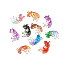 Transparent Resin Decoden Cabochons, Goldfish