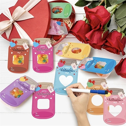 DIY Valentine's Day Card Craft Kits, including Paperboard, Plastic Bag