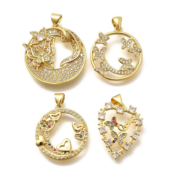 Стойка металлическая латунная микропрофилированная кубическая циркония подвески, долговечный, без свинца и без кадмия, бабочки прелести