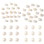 20Pcs 2 Styles Natural Cultured Freshwater Pearl Beads, Two Sides Polished and Potato