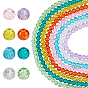 8 нити 8 цвета, окрашенные аэрозольной краской, бусины из кракелюра, круглые