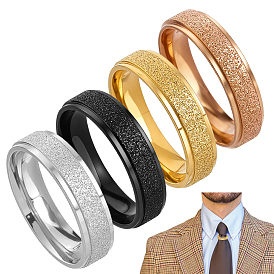 8 шт. 4 цвета 201 кольца из нержавеющей стали, матовые