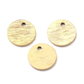 Ion Plating(IP) 316 Surgical Stainless Steel Pendants, Flat Round