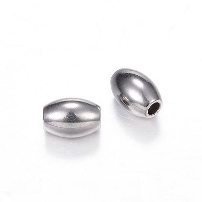 201 Stainless Steel Beads, Oval