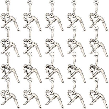 80 шт. Подвески из сплава в тибетском стиле, гимнаст