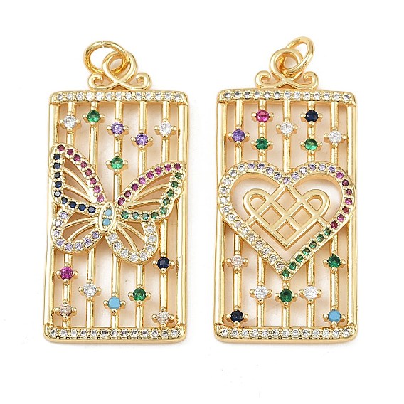 Латунные микро проложить кубического циркония подвески, без кадмия и без свинца, реальный 18 k позолоченный