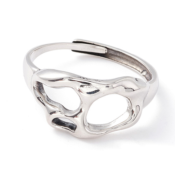 Hollow Out Twist 925 Sterling Silver Adjustable Ring for Men Women