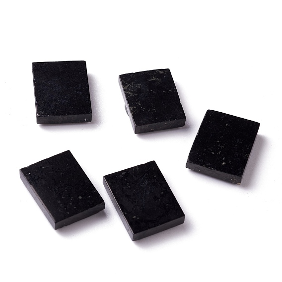 Natural Shungite Cabochons, Rectangle