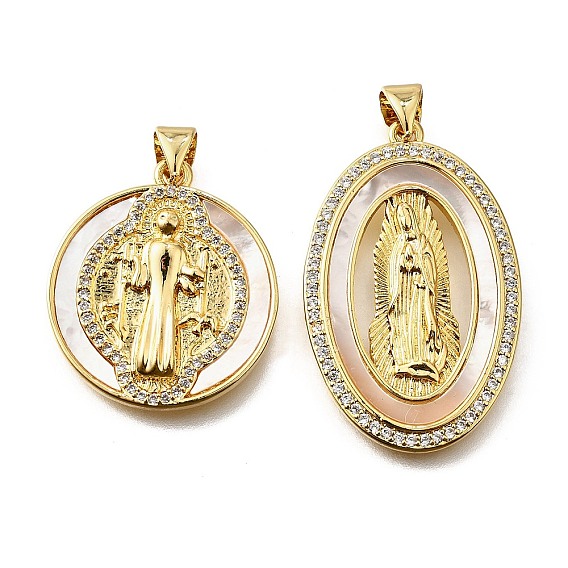 Подвески в форме ракушек из латуни с микропаве и кубическим цирконием, без кадмия и без свинца, реальный 18 k позолоченный, выяснить