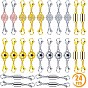 Brass/Alloy/Alloy Rhinestone Magnetic Clasps, with Lobster Claw Clasps, Bead Container, Column/Round/Fat Round