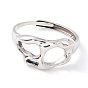 Hollow Out Twist 925 Sterling Silver Adjustable Ring for Men Women