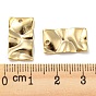 Eco-friendly Brass Pendants, Cadmium Free & Lead Free, Textured Rectangle Charm