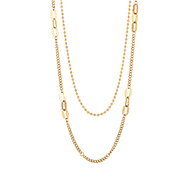 304 двухслойные колье из нержавеющей стали, ионное покрытие (ip)