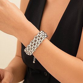 Iron Multi-strand Wide Bracelets for Women