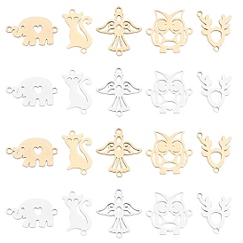 SUNNYCLUE 201 Stainless Steel Links Connectors, Laser Cut, Animal Shapes
