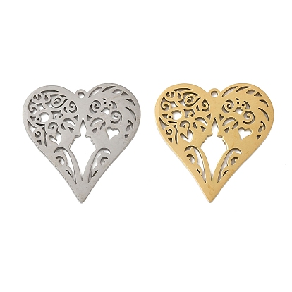 304 подвески из нержавеющей стали, сердце с человека, полый
