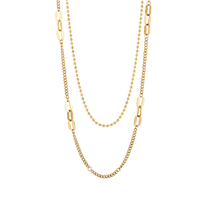 304 двухслойные колье из нержавеющей стали, ионное покрытие (ip)