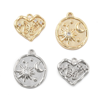 Латунные микро проложить кубического циркония подвески, без кадмия, без никеля и без свинца, золотые/платиновые подвески