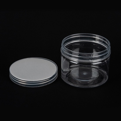PET Airtight Food Storage Containers, for Dry Food, Snacks, Cosmetic, Candles, with PE Screw Top Lid