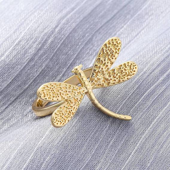 Латунные кольца-манжеты для женщин, стрекоза, стойки покрытие, без кадмия и без свинца, прочное покрытие