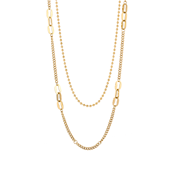 304 двухслойные колье из нержавеющей стали, ионное покрытие (ip)