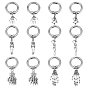 12 шт 6 стиль сплав обувь подвески, с литыми пружинными кольцами, разнообразные