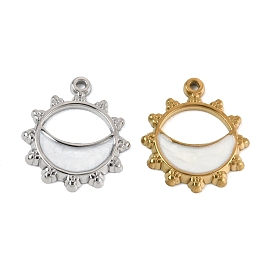 304 Stainless Steel Pendants, with Enamel, Sun Charms, Ion Plating(IP)