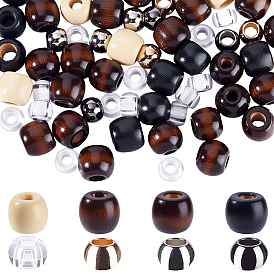 150шт. 8 стили: сплав, дерево и пластиковые бусины, рондель